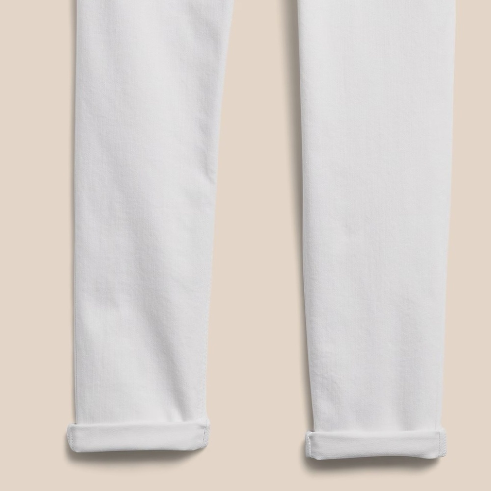 Banana Republic Girlfriend Jeans White, sz. 10 Tall NWT - Picture 6 of 6